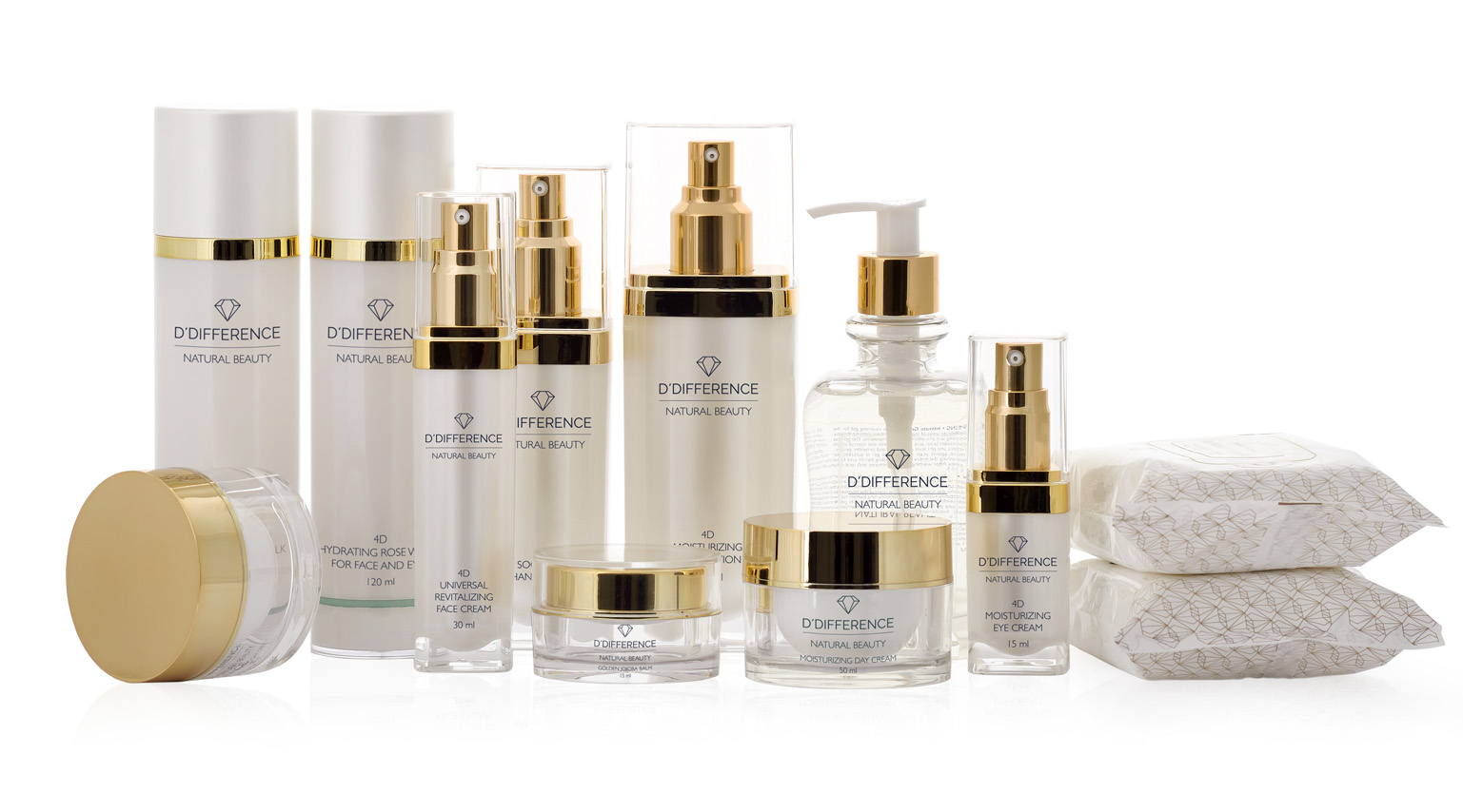 D'DIFFERENCE Natural Beauty skincare range. 