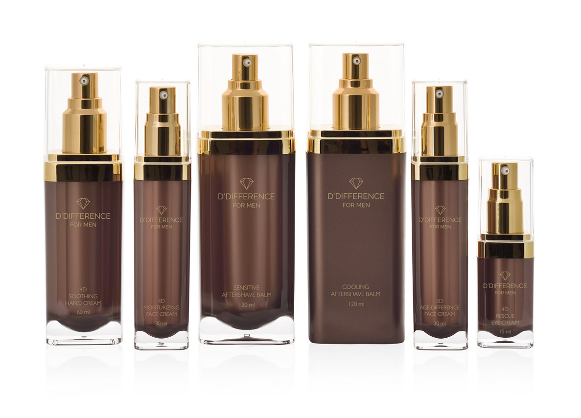 D'DIFFERENCE For Men skincare range. 