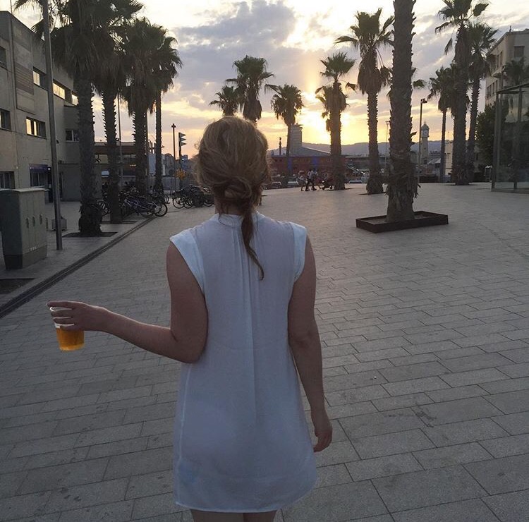 Sunset at Barceloneta Beach, Barcelona / Photo: Author's own.
