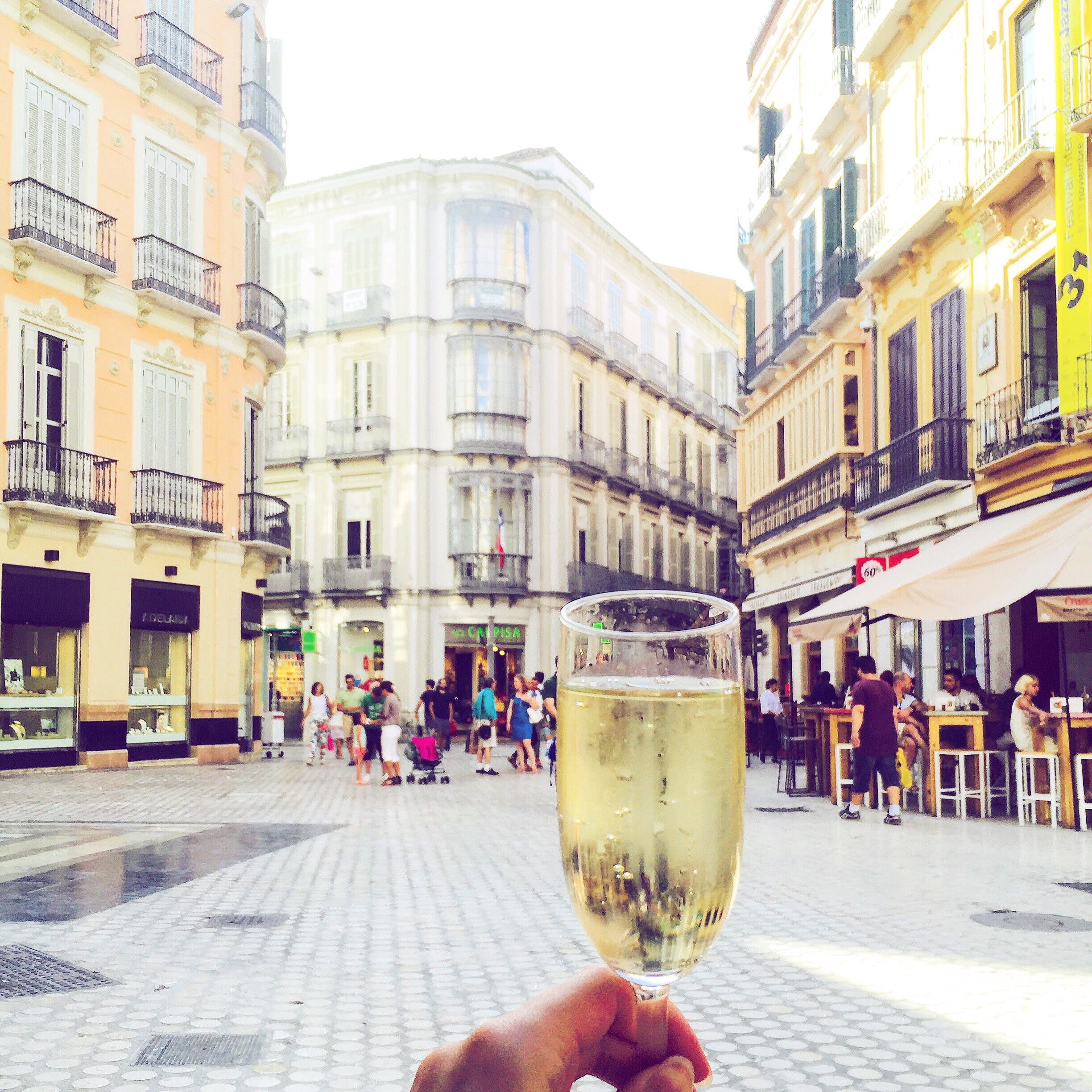 Fighting the heatwave at Malaga Centre / Photo: Author's own.