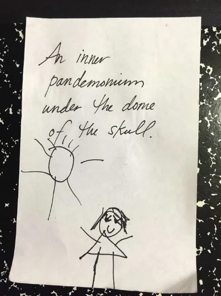 I write lots of notes to myself, this one was a quote from an Alan Watts talk I was listening to one morning and by that evening I discovered that Ari had turned it into a collab art piece.