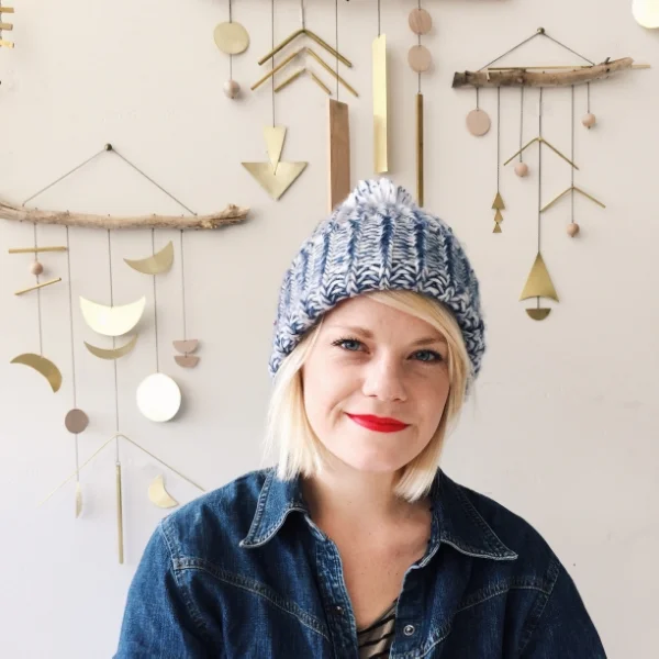 Mama maker Sarah Perez in the studio