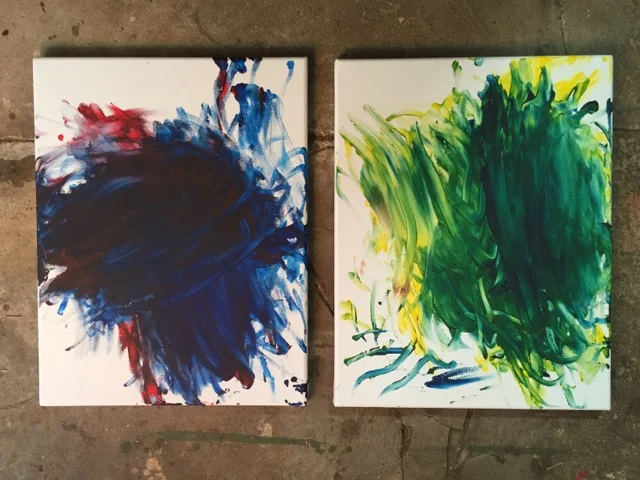 A few of Susannah’s paintings she does side-by-side with papa