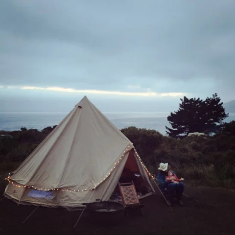 Summer camping in Big Sur