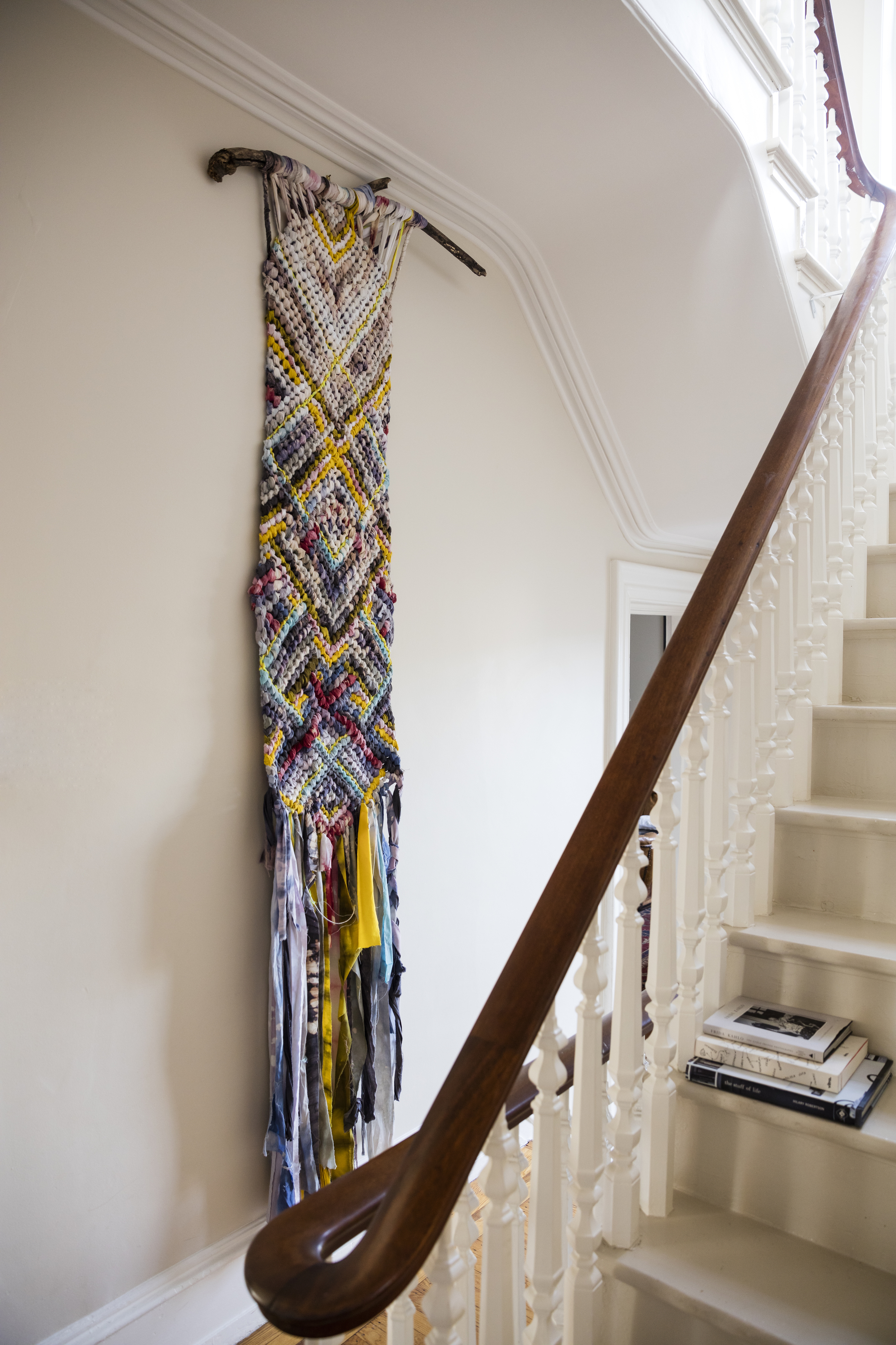  A stand-out textile piece in the hallway. 