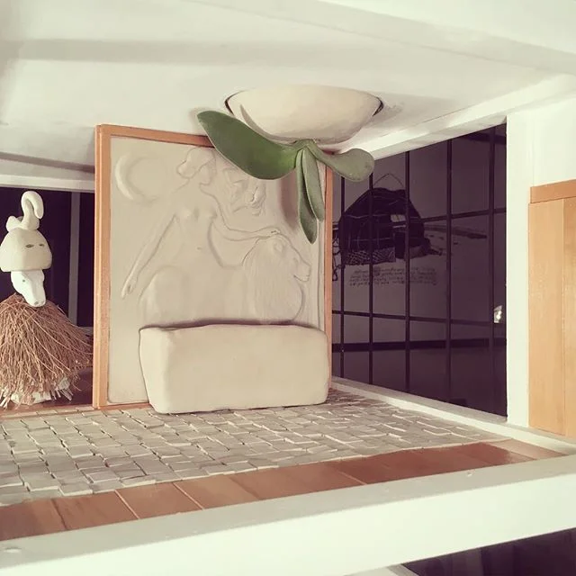 Meagan Donegan's teeny masterpiece-in-progress including a succulent chandelier!!