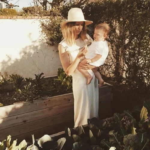 Margaret and Julian in the garden.