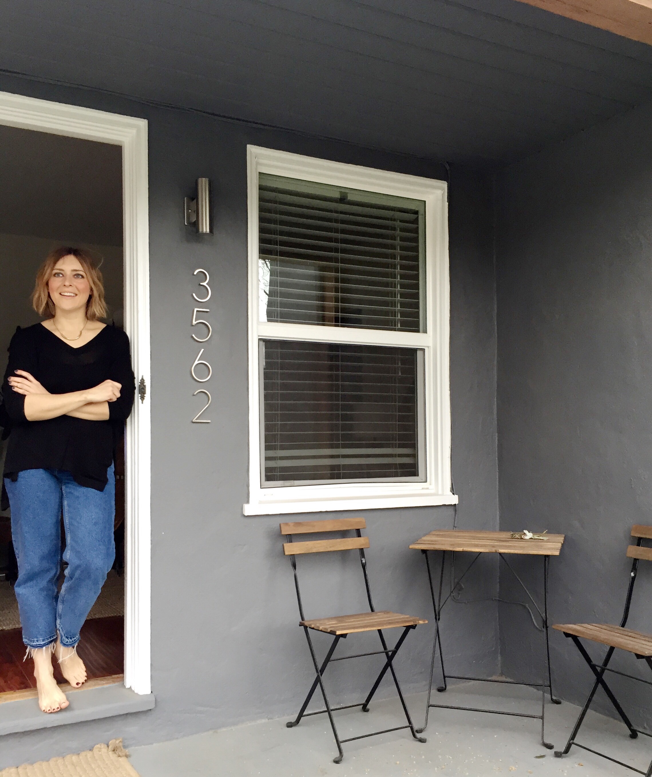 Olga lets us in her little craftsman in the picturesque neighborhood of East Sacramento.