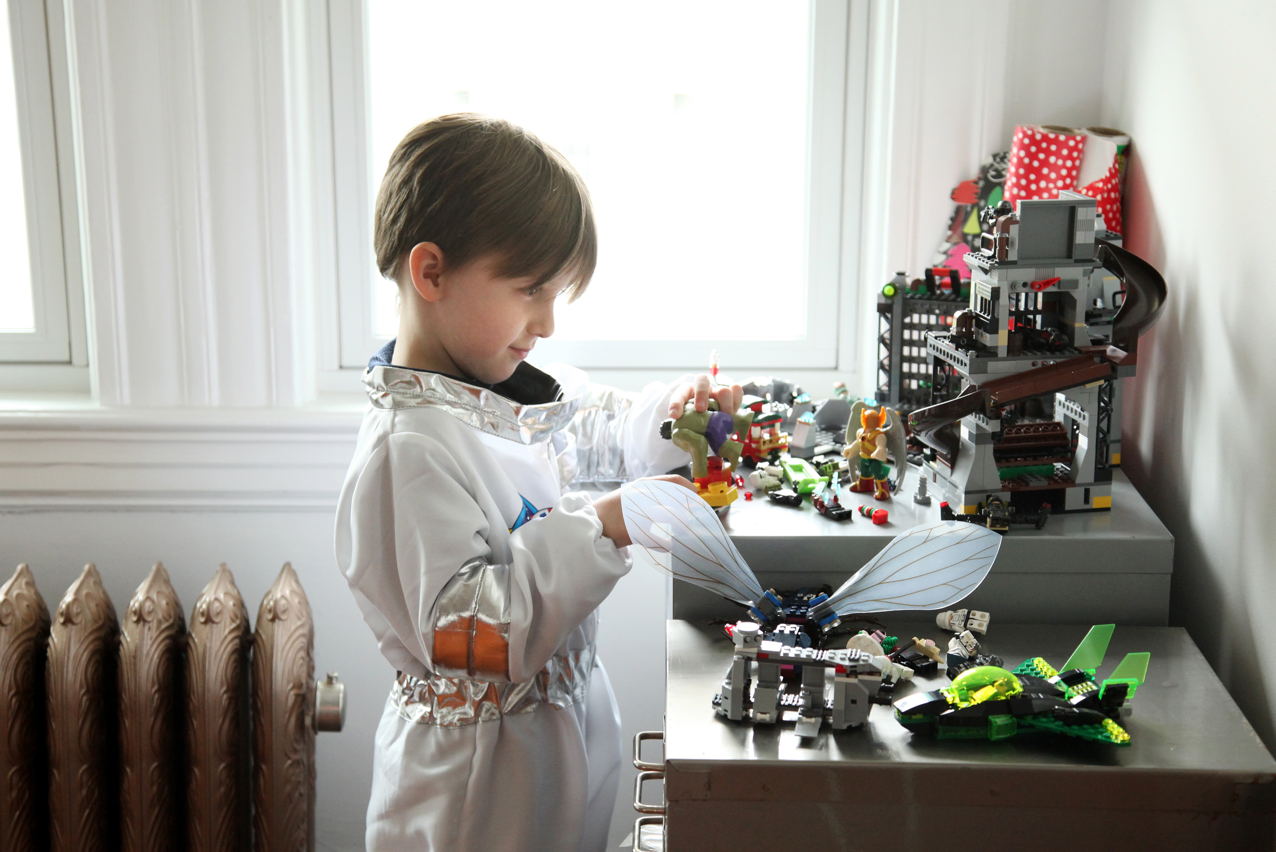  Desi the astronaut at his lego station in the studio. 