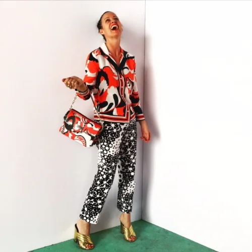 Missy at work with some signature pattern-play.