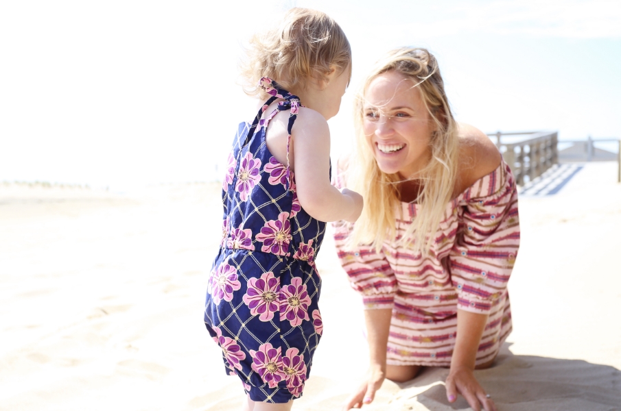 Deirdre and Iris on the beach by Indego Africa.