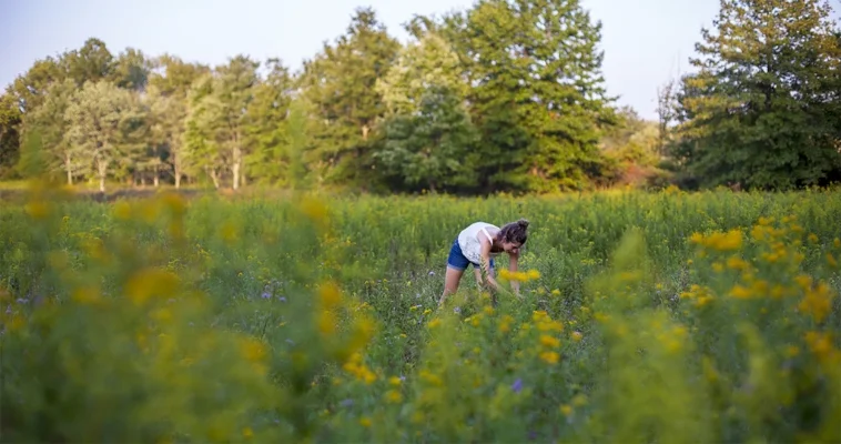 Jana in the garden. Photo courtesy Captain Blankenship