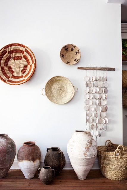  Ashley's amassed a collection of artisan-made and antique objects from years of travel.&nbsp; 