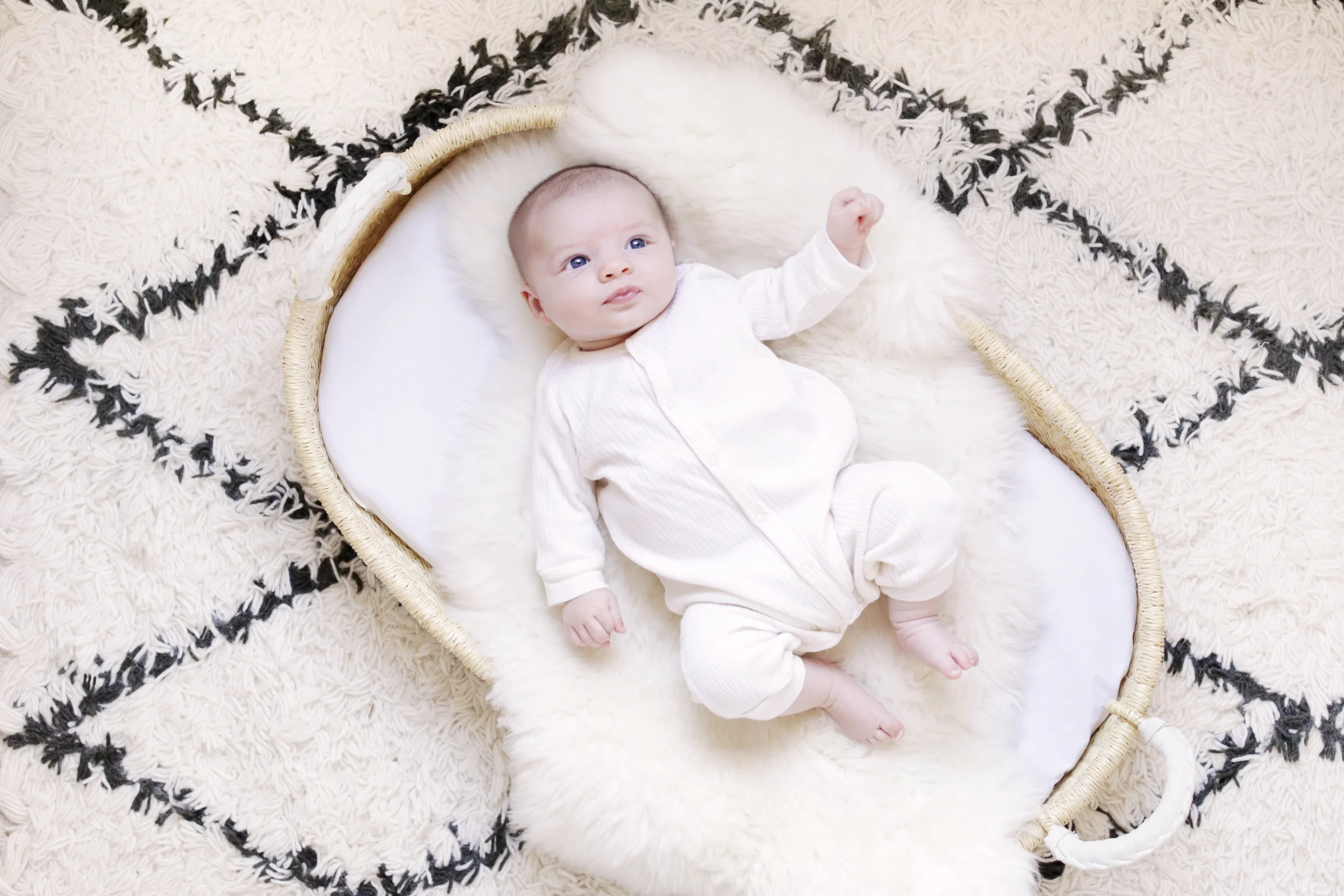  Beautiful boy, Albie in Indego Africa   Bolga Changing Basket   