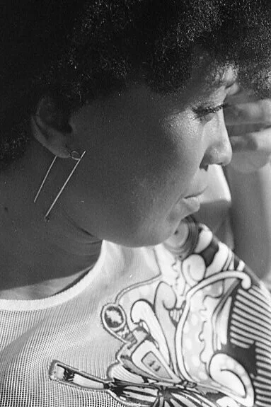 Laurence with THEMIS earrings. Martinique, September, 2016.