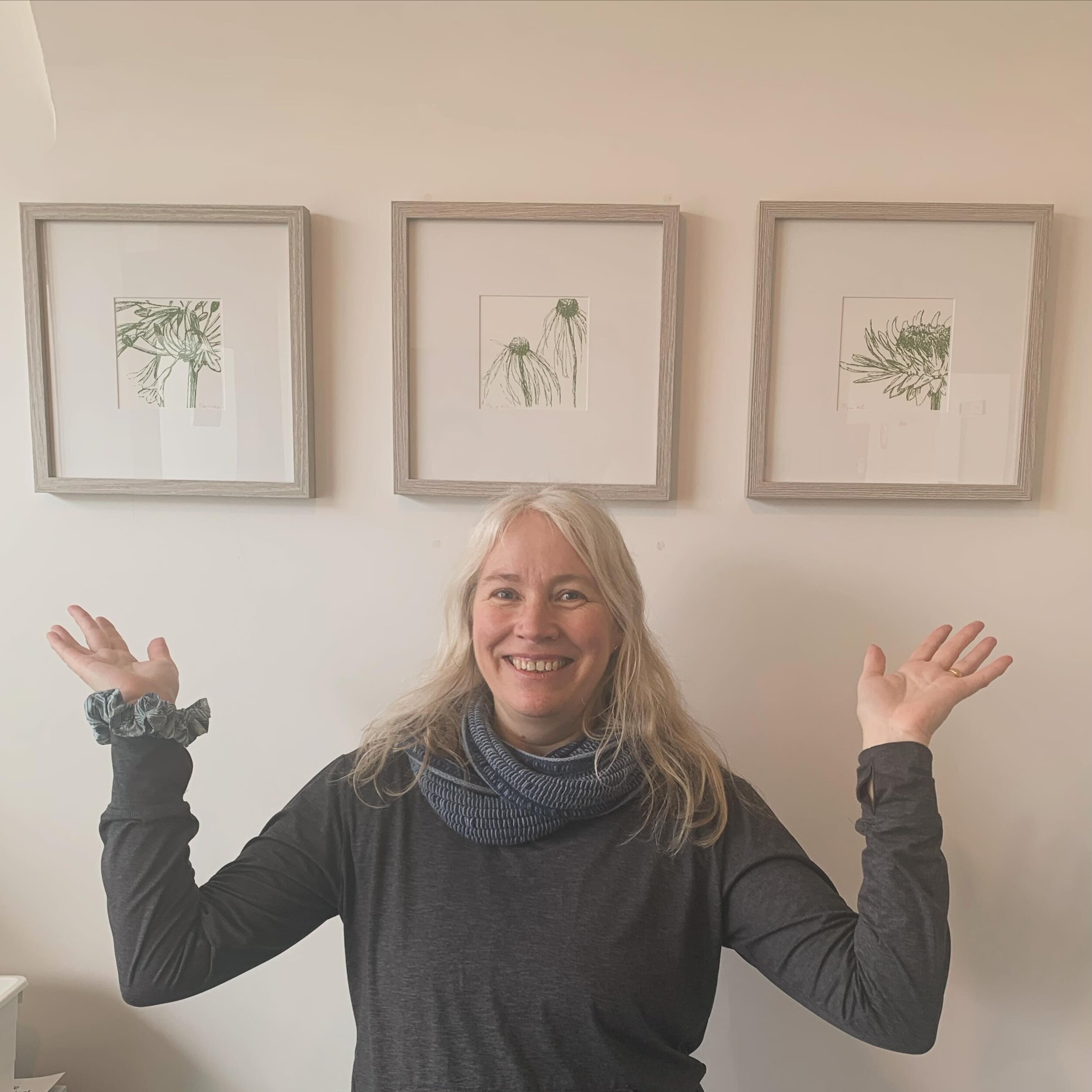 The lovely Claire from @inceywinceystudio came into the practice last week to change over her artwork in reception!

These are limited edition screen prints from Claires&rsquo;s Botanical Collection 🥰

From left to right:

⭐️Agapanthus 
⭐️Echinacea
