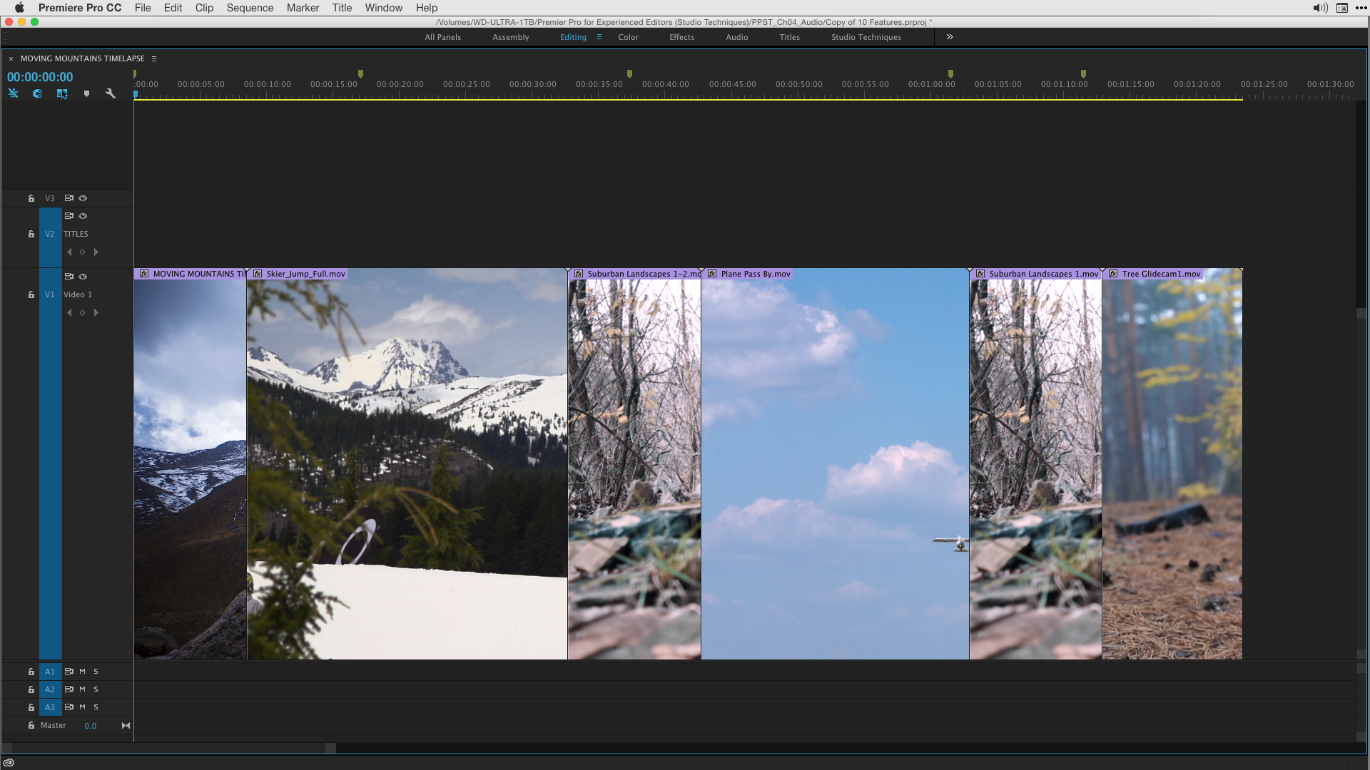 Screenshot of timeline after Tail edit is performed.
