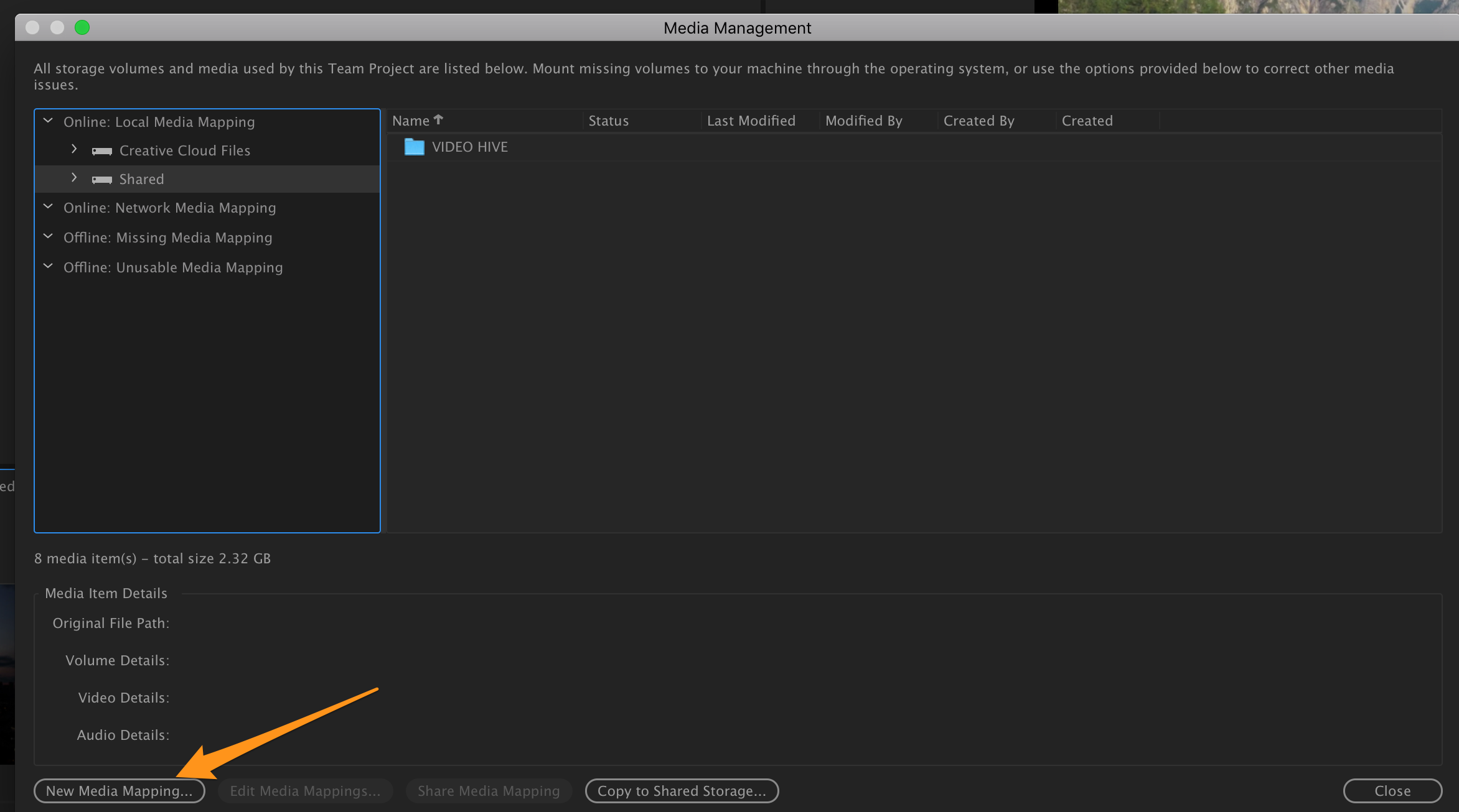 How to changing Media Mapping under Media Management for a Team Project. 