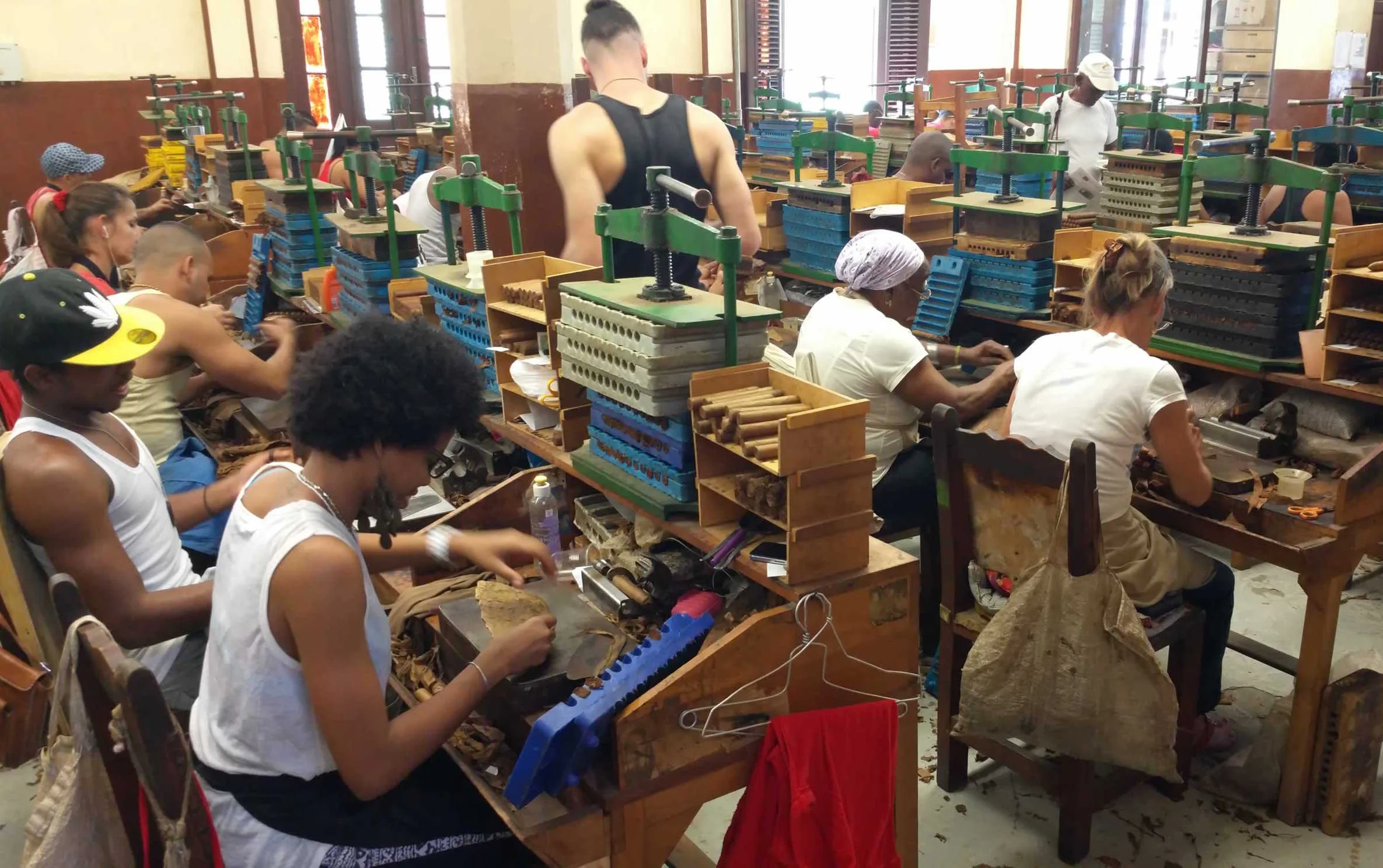 Cigar factory workers, Havana, Cuba
