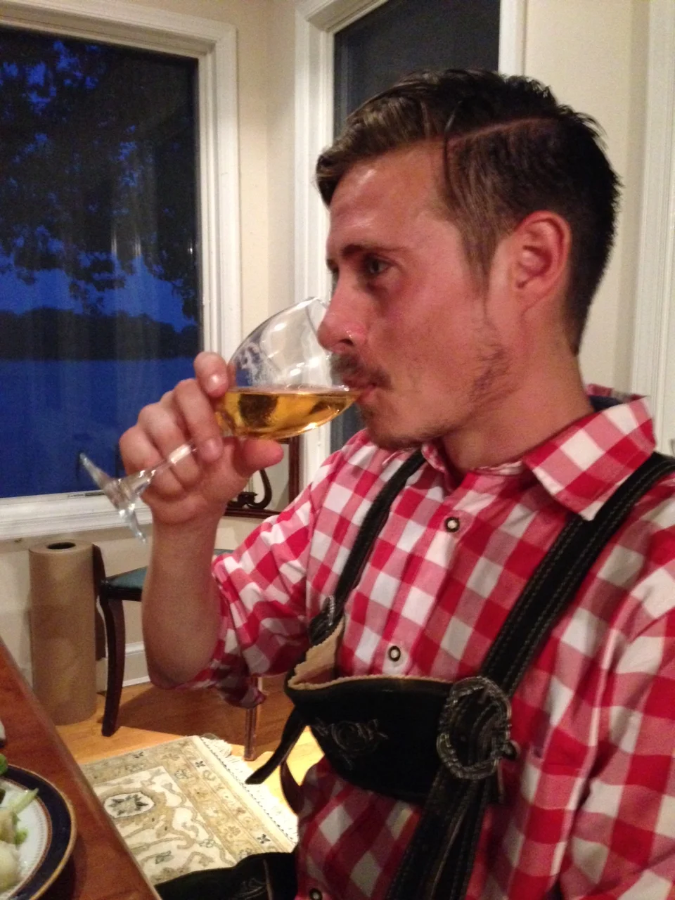 And perhaps, Mr. Wyler, you would like to tell the story of the midnight kayak ride to the Potomac beach? Thank you for also wearing your lederhausen!