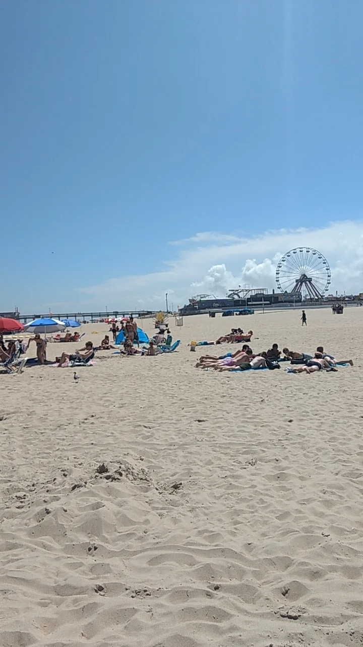 The white sand seems endless.
