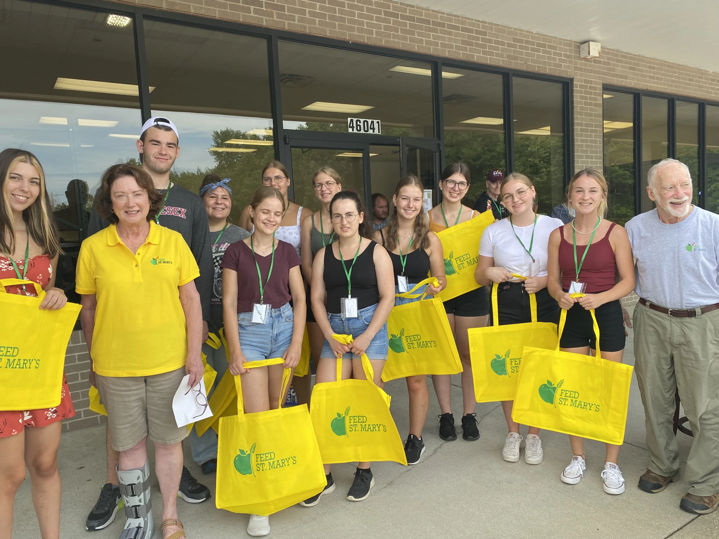 A morning of service helping Feed St. Mary's distribute food Sat August 6, 2022
