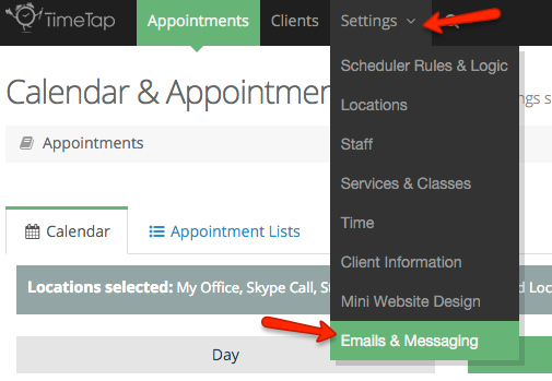 Emails & Messaging section