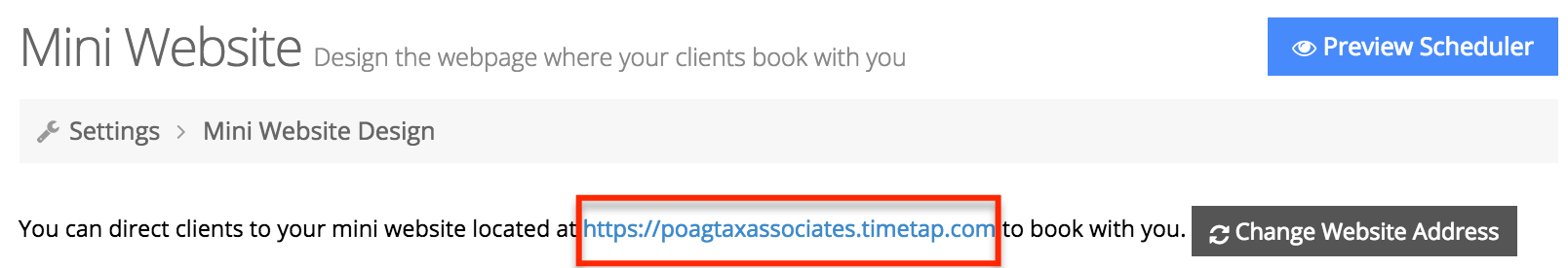 Have clients to click on your scheduler web address