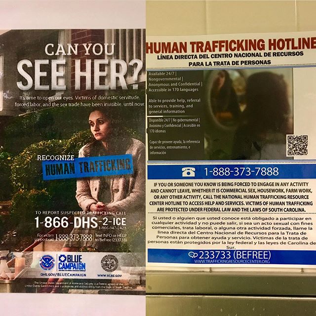 Hilton Head Island, South Carolina airport bathroom - bringing Awareness to #endtrafficking #traffickedmovie 1 city at a time - thank goodness #jeffreyepstein #robertkraft #stopsextrafficking #hiltonheadislandsc