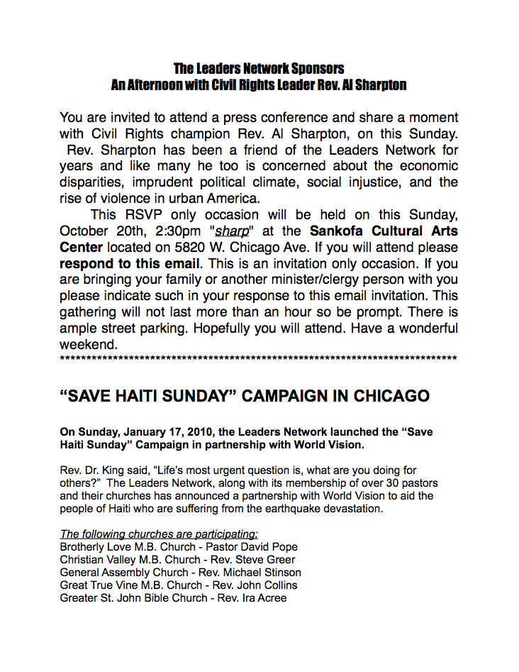 Press Release - Press Conference / Save Haiti Campaign / Crime Data