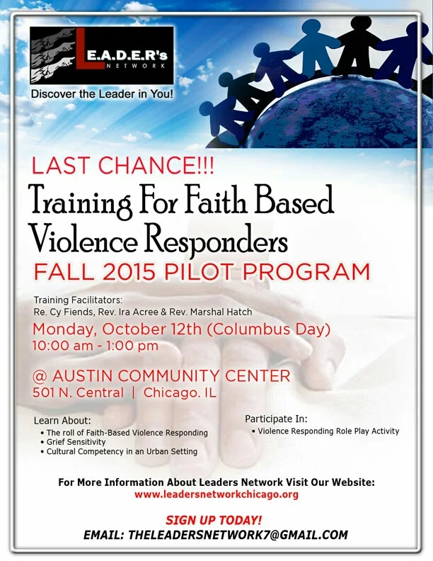 LAST CHANCE: Training for Faith-Based Violence Responders