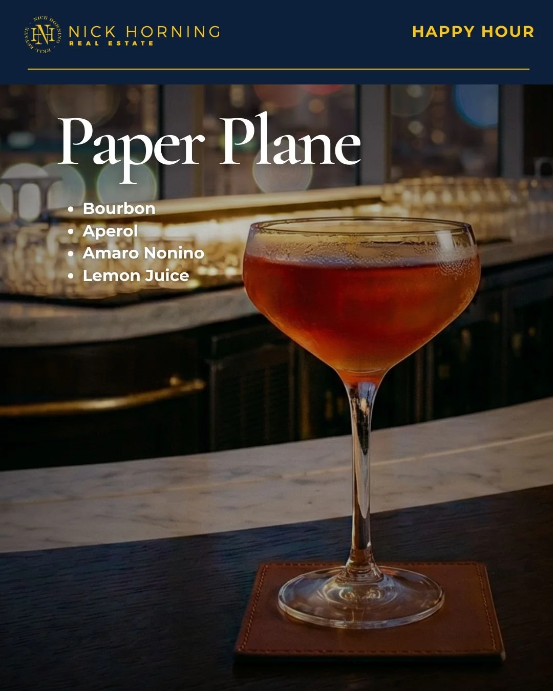 The Paper Plane: A First-Class Cocktail for June