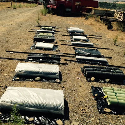 Field layout at hot climate site in Winters, CA.