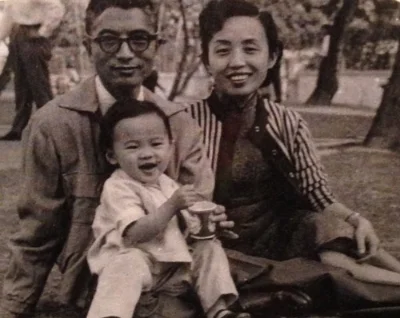 Shiree with her parents, circa 1961 in Hong Kong.