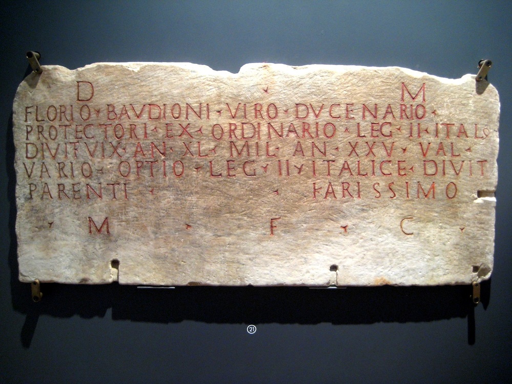 Florius Baudio Inscription