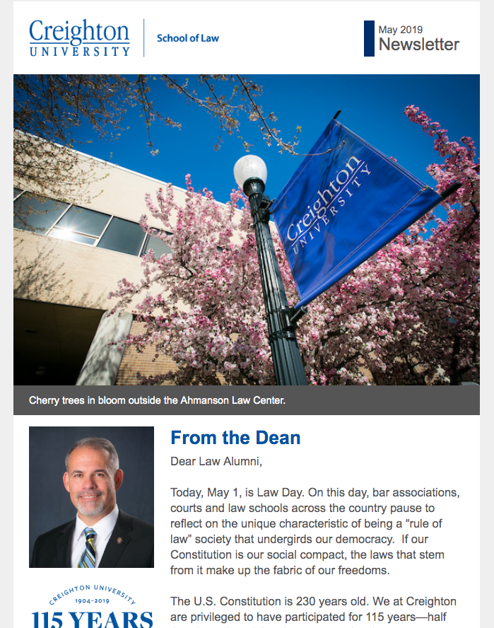 Creighton School of Law Newsletter - May 2019