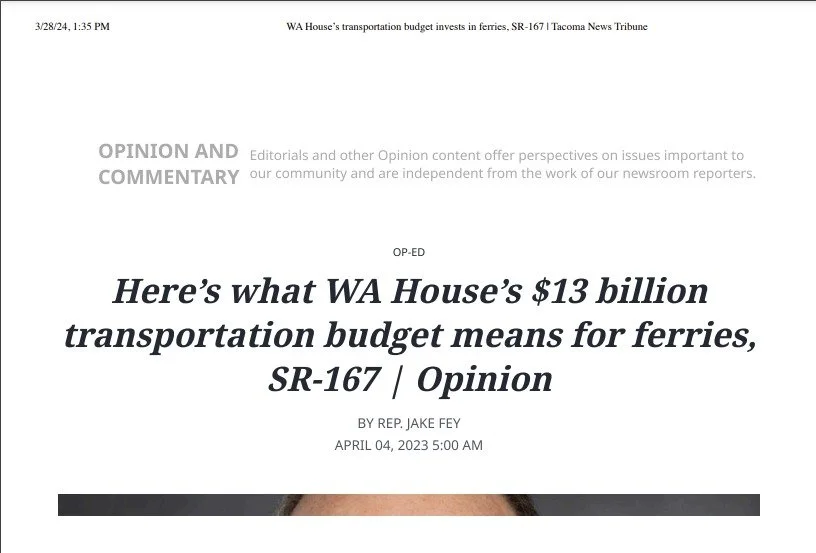 WA House's transportation