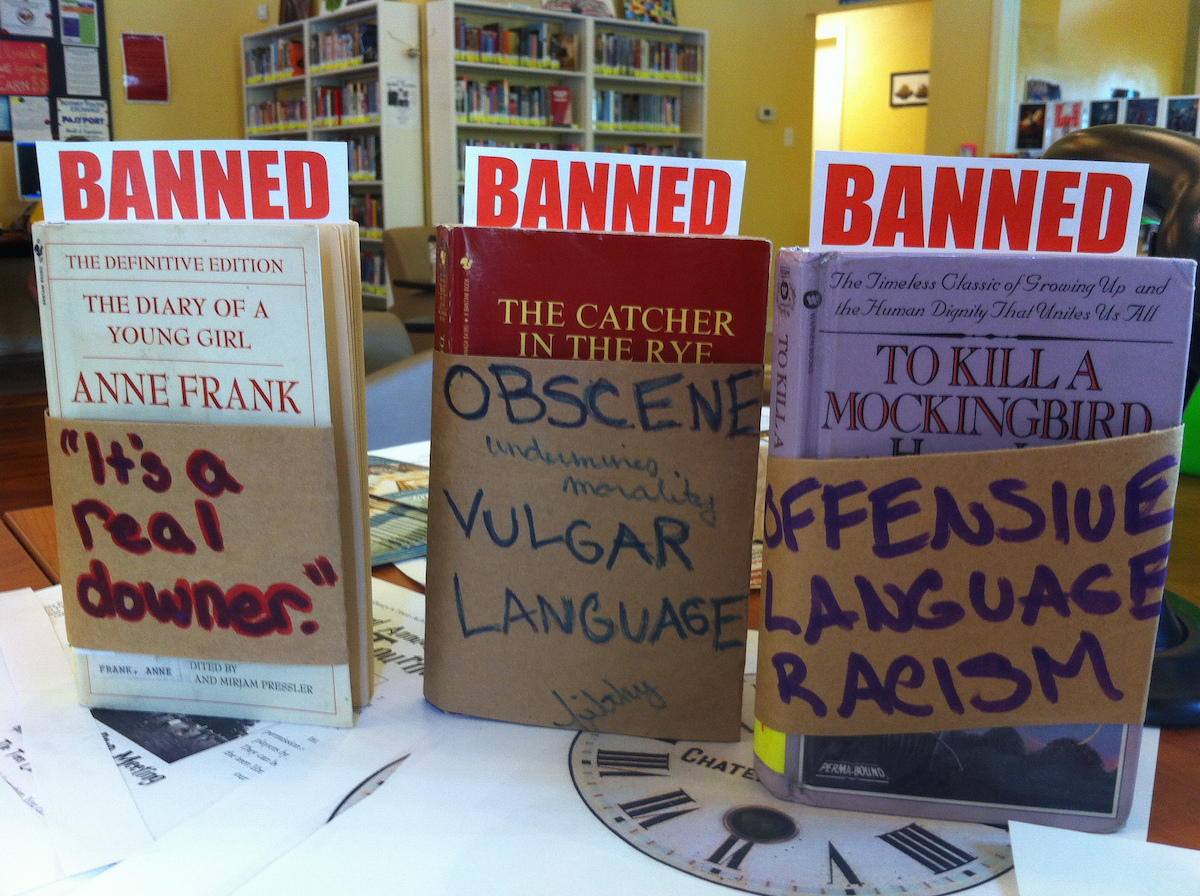 To mark the progress in dismantling censorship, some libraries even celebrate “Banned Books Week”. Eckhart Public Library/Flickr (CC BY 2.0)