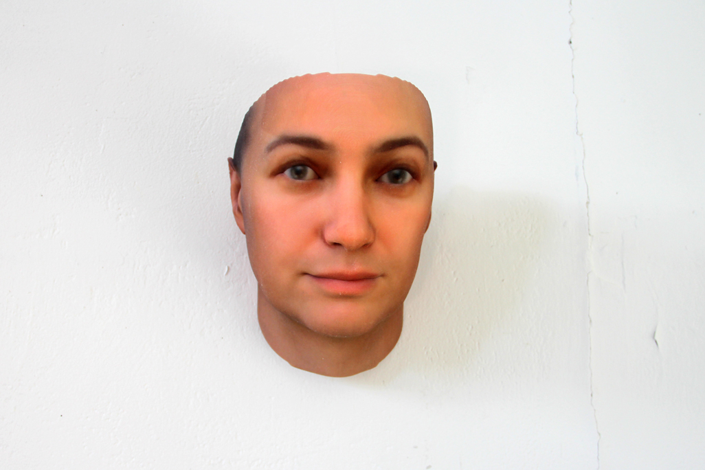 Heather Dewey-Hagborg, Stranger Visions: Sample 4 NYC (2012-2013), from the Stranger Visions 2012-2013 series, 20.3 x 15.2 x 15.2 cm, found genetic material, custom software, 3d print, documentation (reproduced with permission)