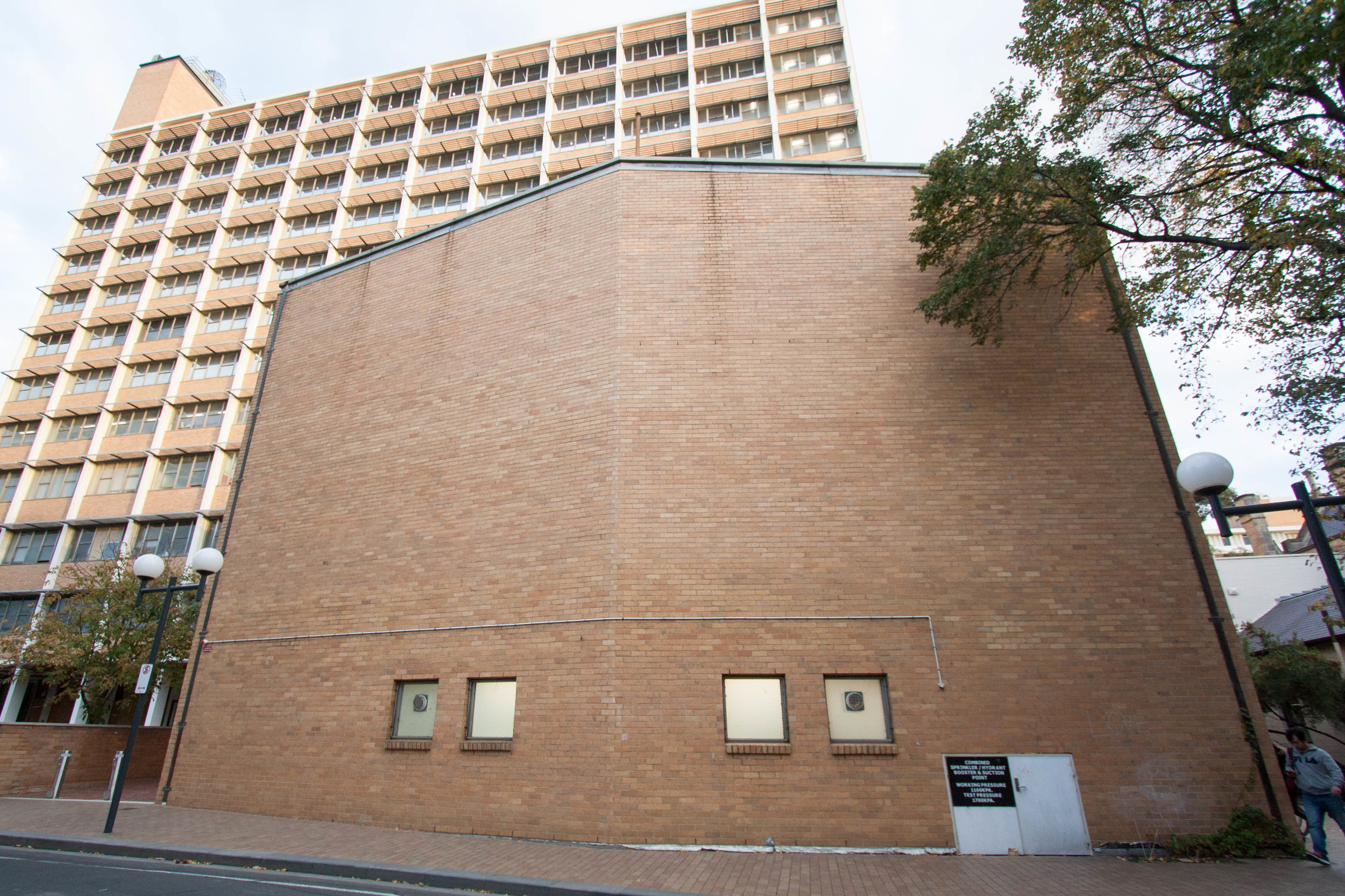 Ugly blank wall. University of Melbourne. © Julianna Rozek/ @plantsgo_up
