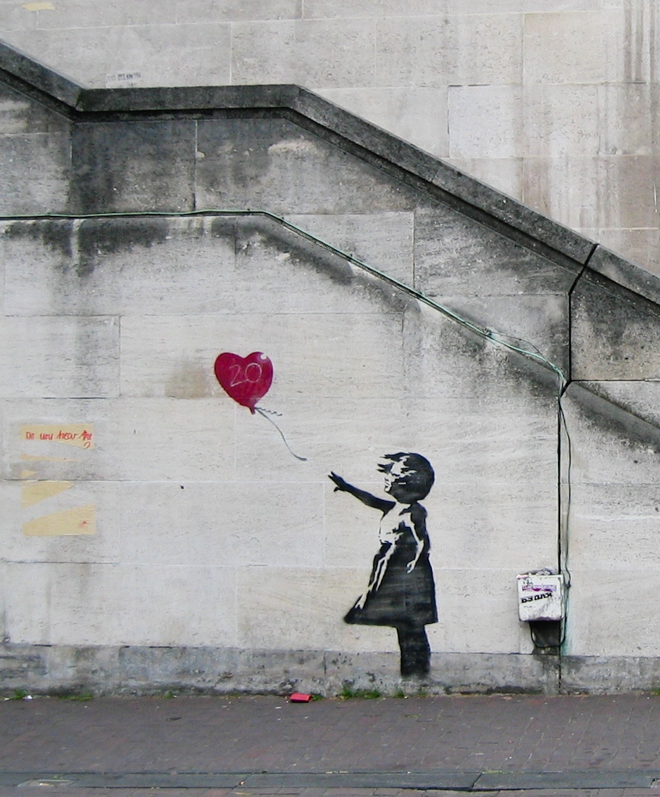 "Girl With a Balloon" by Banksy. Dominic Robinson/Flickr (CC BY-SA 2.0)
