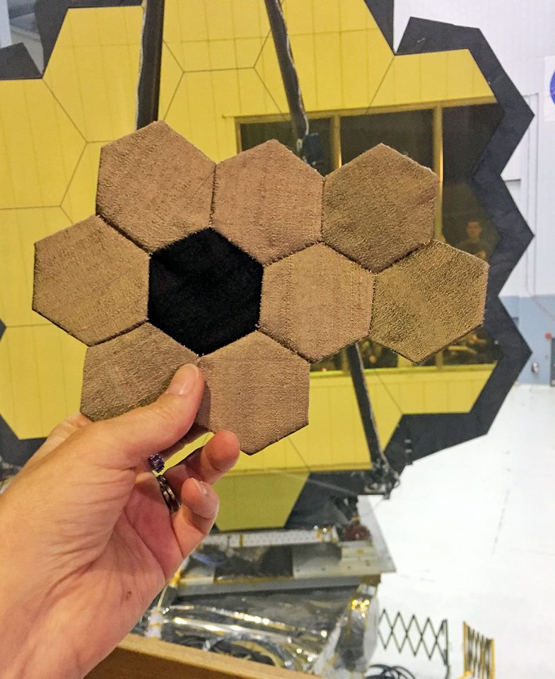 The pieces Sue Reno’s fabric art which became part of her final project, inspired by the James Webb Space Telescope. NASA (CC BY-NC 2.0)