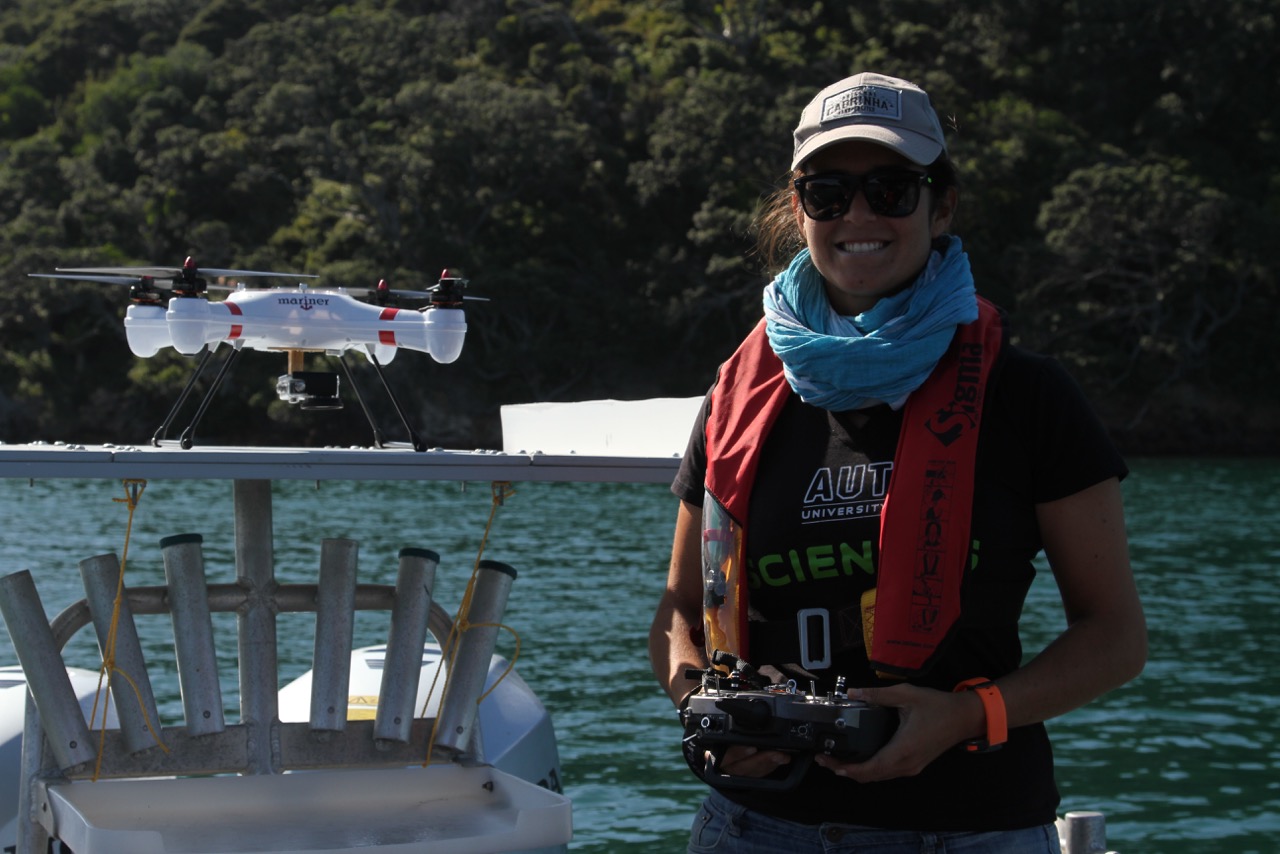 Ticiana Fettermann on the deck of a research vessel. © Ticiana Fettermann (used with permission)