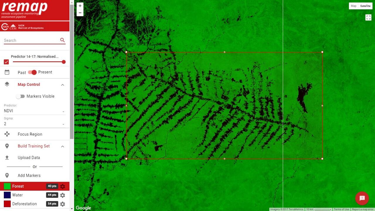 The REMAP program allows users to identify environmental change over time, using satellite imagery. © REMAP