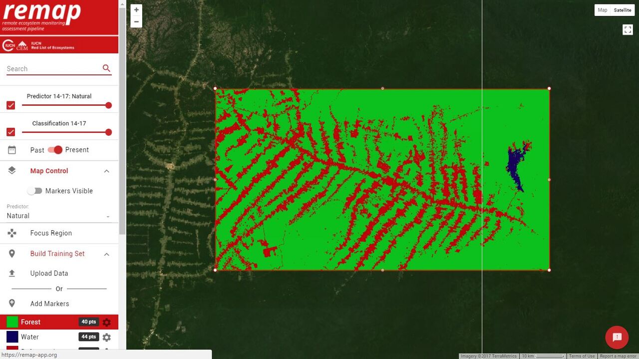 The REMAP program allows users to identify environmental change over time, using satellite imagery. © REMAP