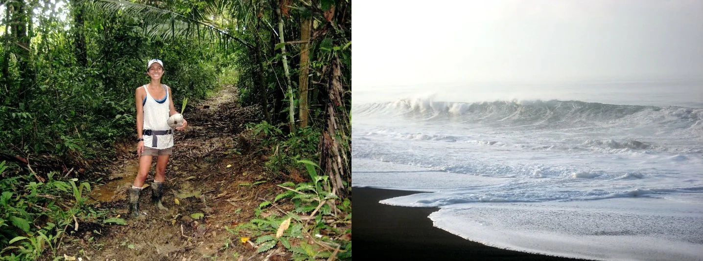 During her stint on the Osa Pensinula, Costa Rica, Ashleigh Papp (left) patrolled pristine beaches in search of sea turtles. © Ashleigh Papp