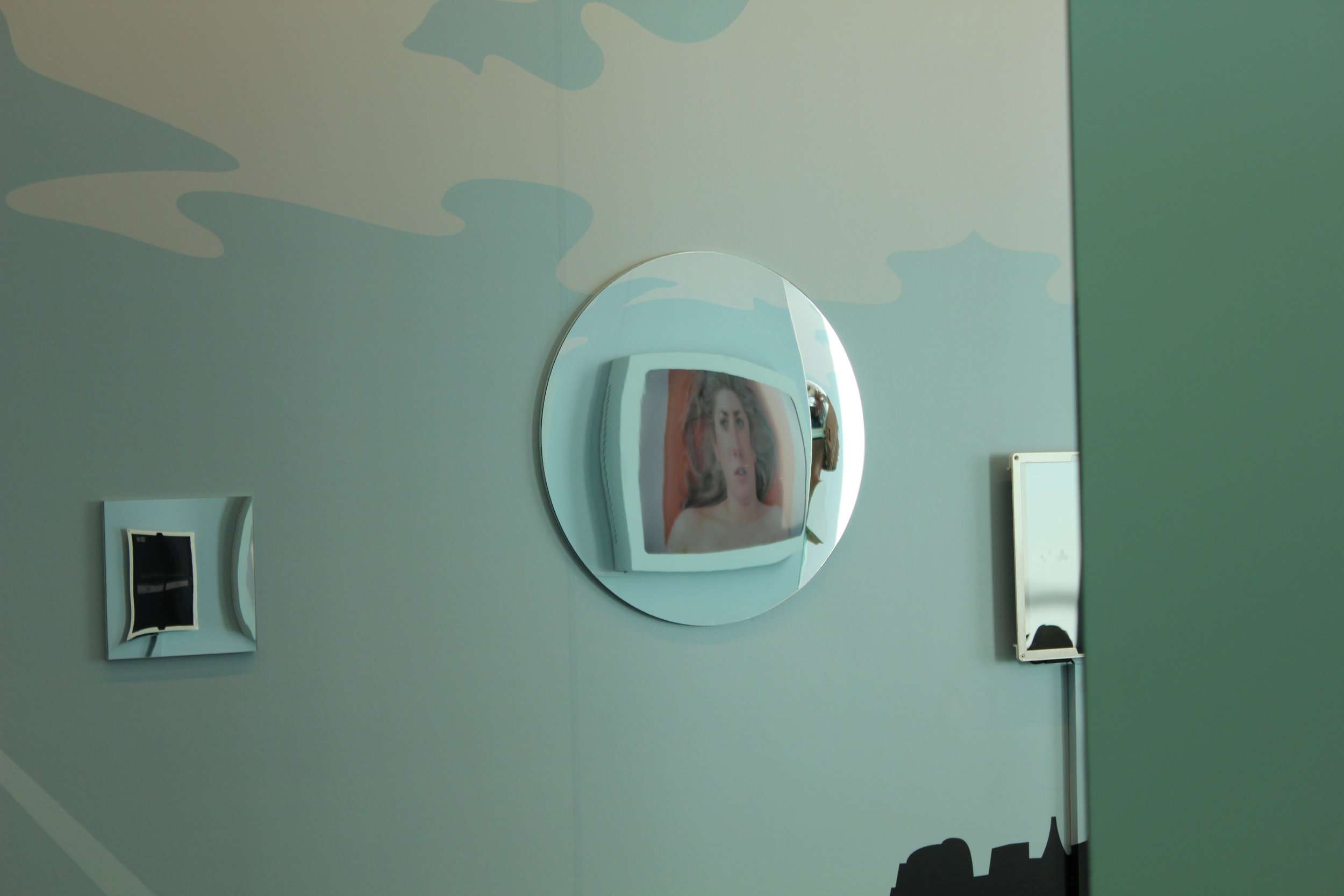 The artificiality of the PERFECTION exhibition is made more unsettling by subtly warped mirrors throughout the space. © Photograph by author