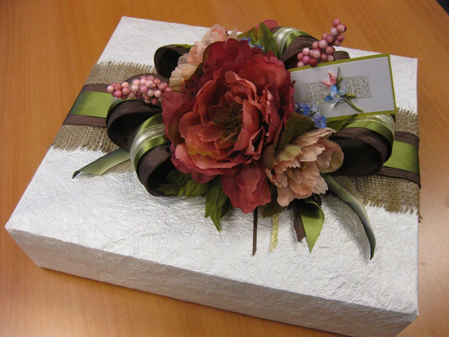 Diana incorporates various textures, colors and styles into her gift wrapping