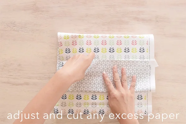 Step 5: Cut any excess paper.