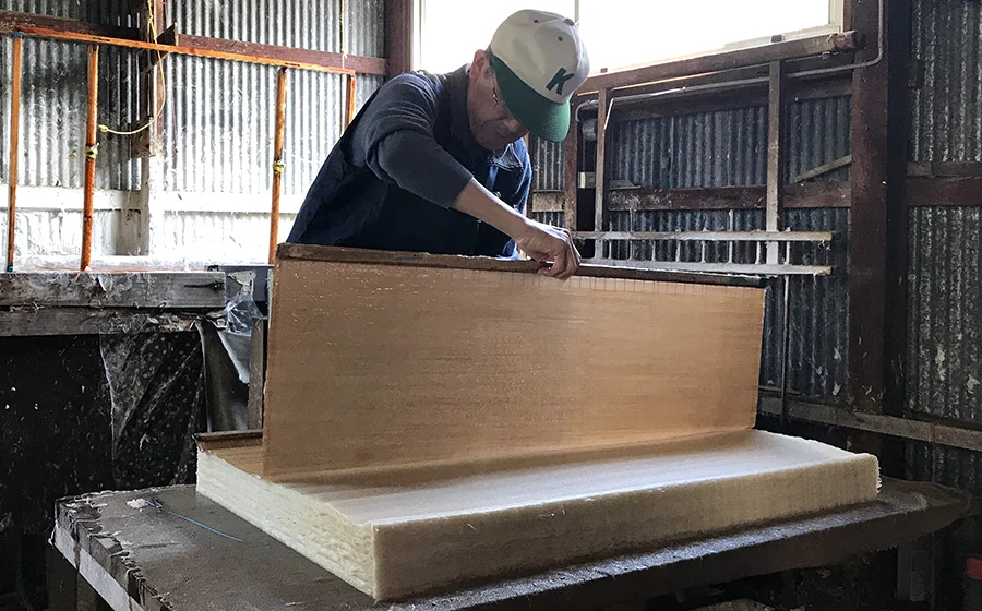 Today, Mr. Uda makes average 120-150 sheets a day. He says “it’s just the perfect amount without feeling any pressure to finish more sheets.”